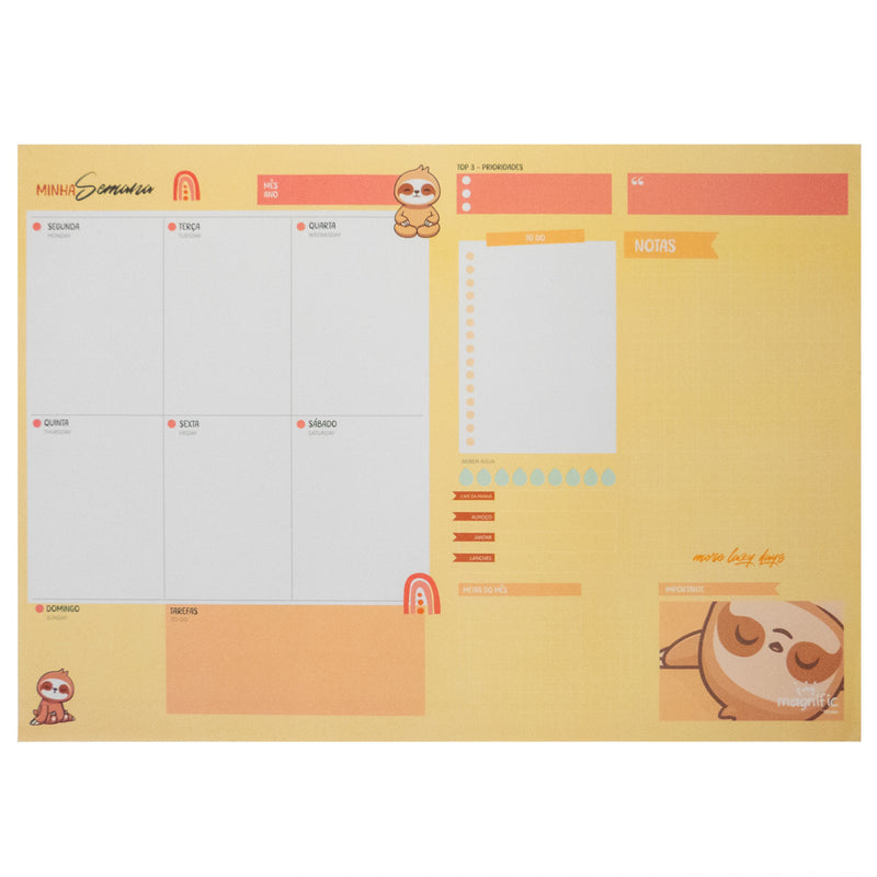 PLANNER DE MESA - PREGUIÇAS