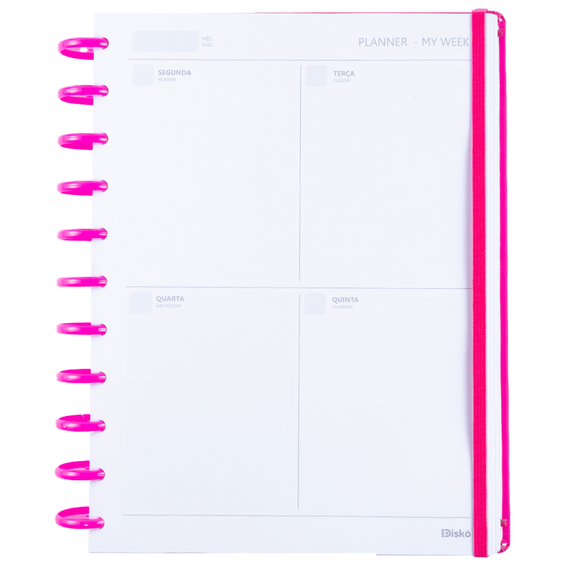 CADERNO UNIVERSITARIO DISKÔ PINK