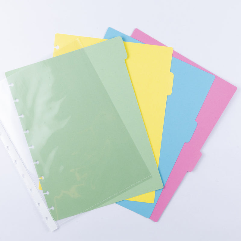 KIT DIVISORIA PAPEL COLOR + BOLSA PLASTICA  M