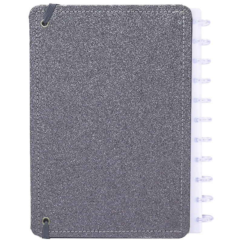 CADERNO DISKÔ SHINE PRATA G