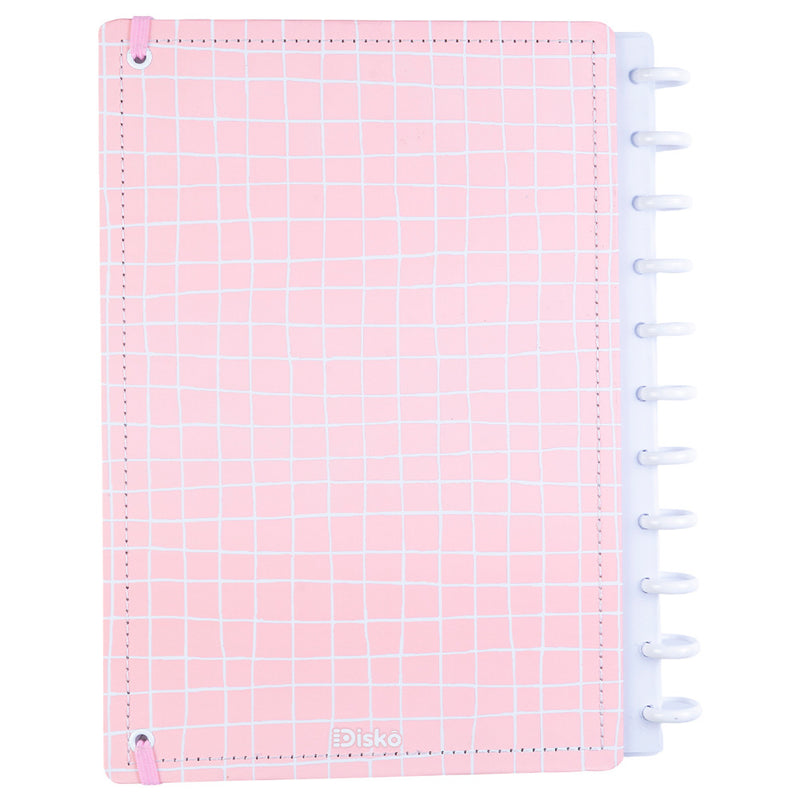 CADERNO DISKÔ QUADRI ROSA G