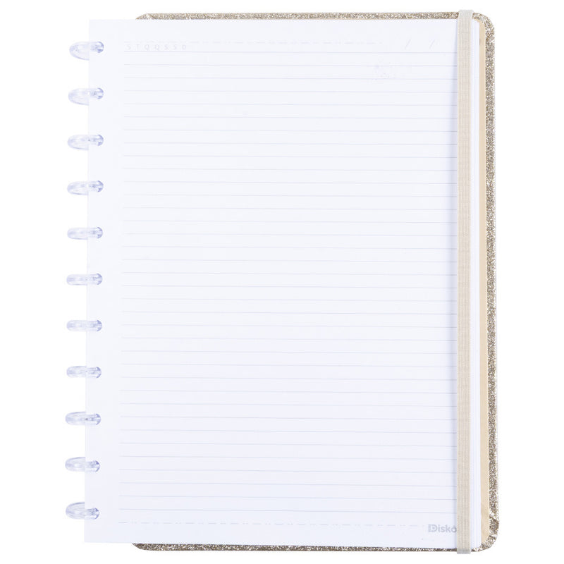 CADERNO DISKÔ SHINE DOURADO G