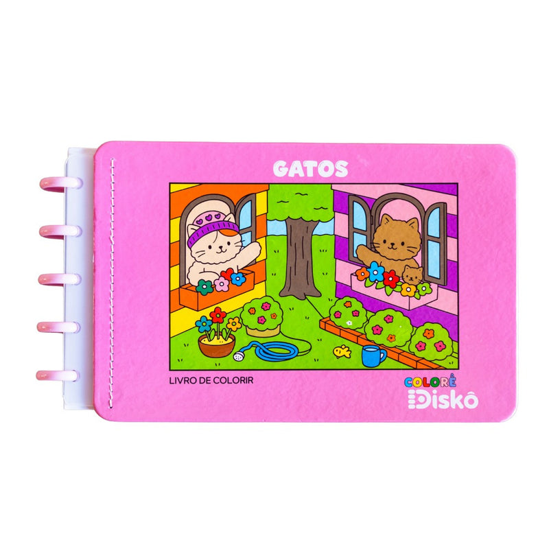 LIVRO COLORIR GATOS DISCO