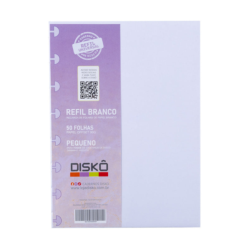 REFIL DISKÔ 50 FLS BRANCAS P
