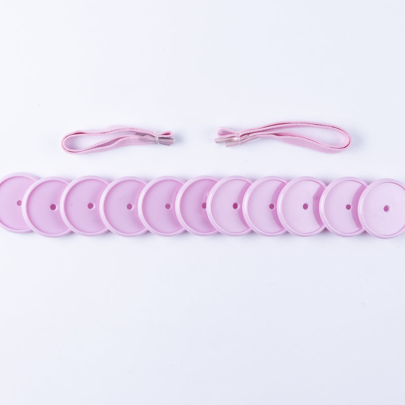 KIT 11 DISCOS + ELASTICO ROSA BALLET 35MM