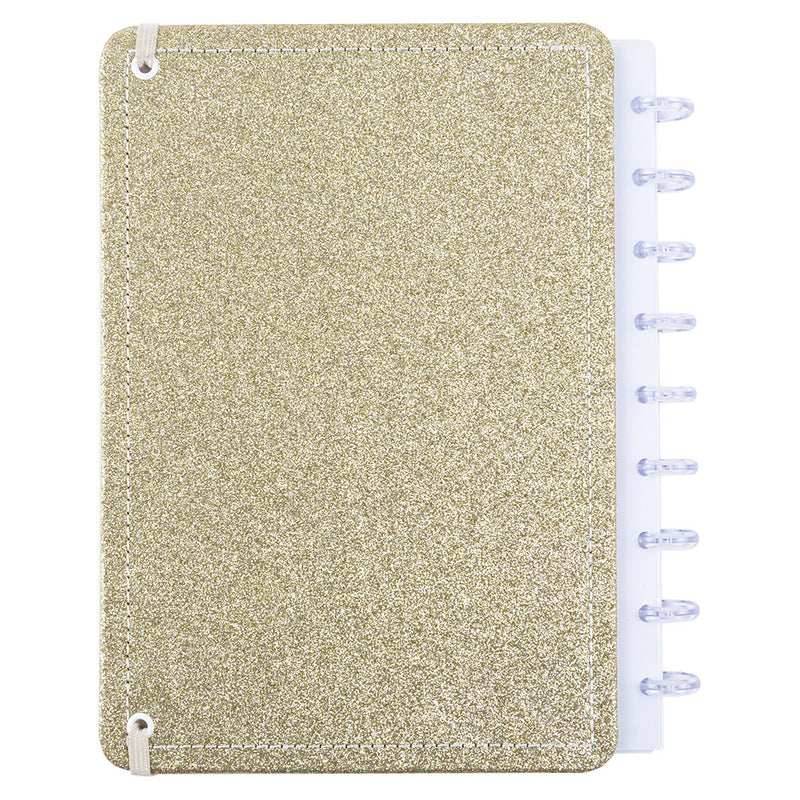 CADERNO DISKÔ SHINE DOURADO M