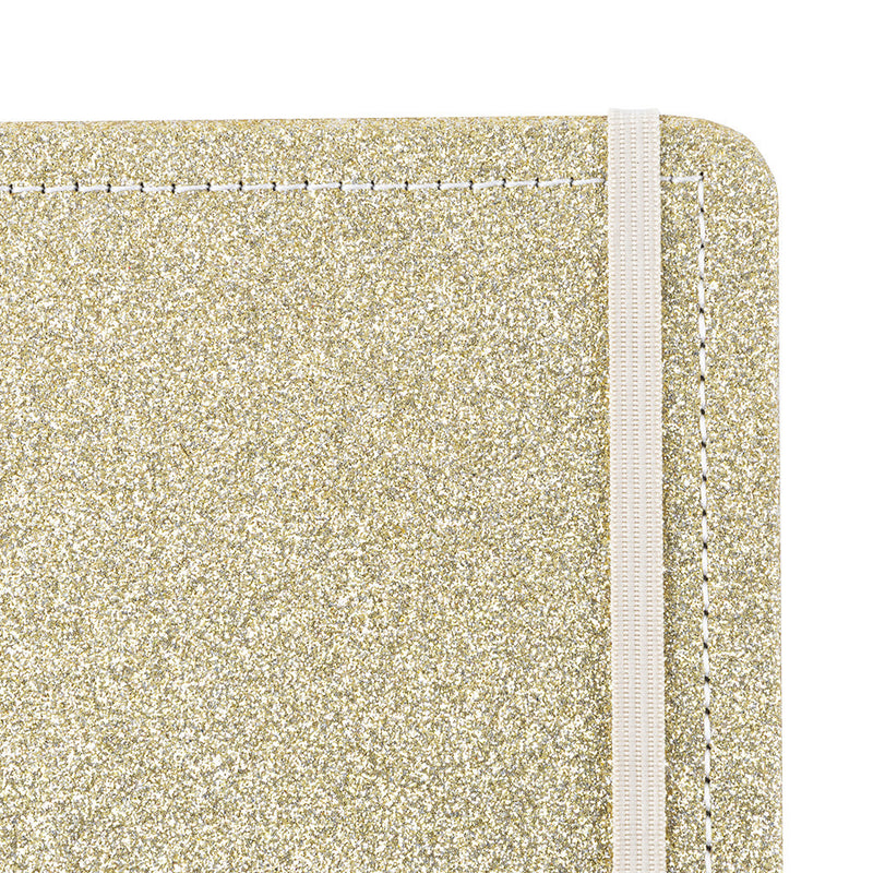 CADERNO DISKÔ SHINE DOURADO M