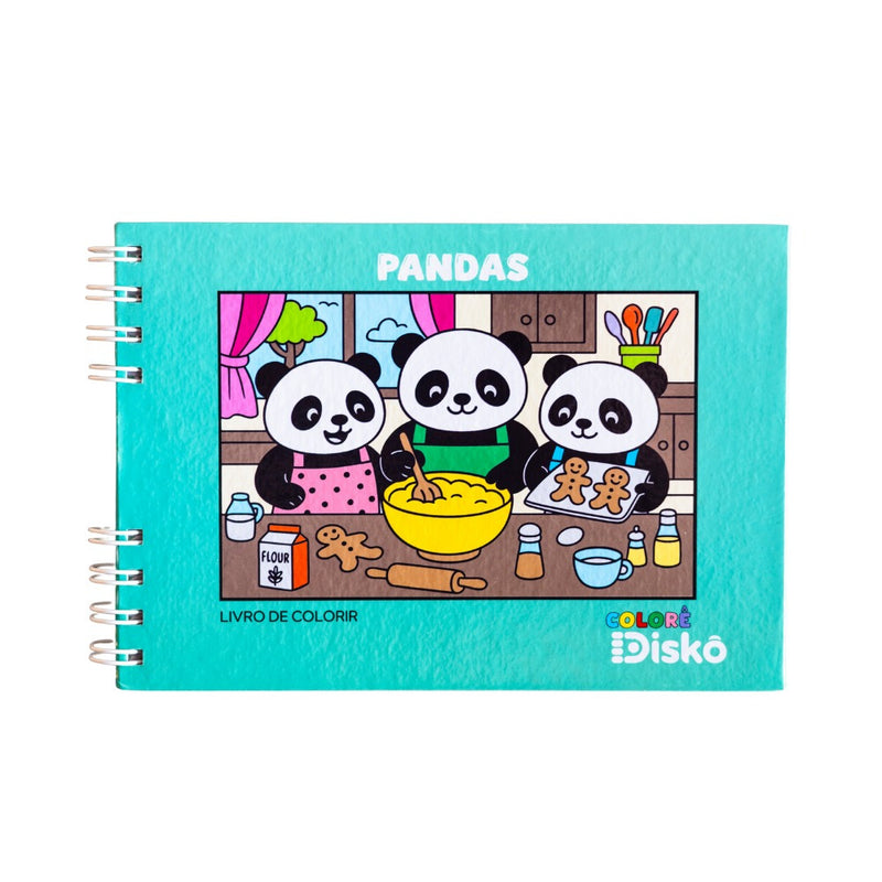 LIVRO COLORIR PANDA WIRE-O