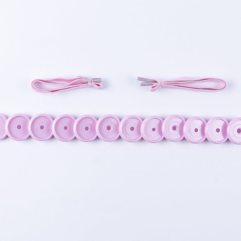 KIT 13 DISCOS + ELASTICO ROSA BALLET 24MM