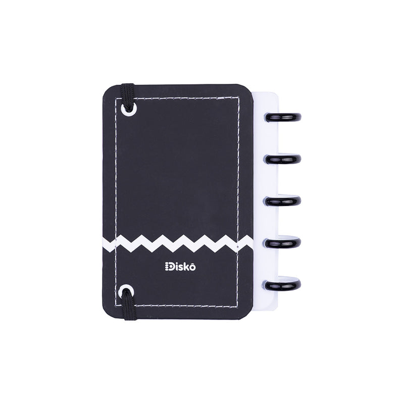 CADERNO DISKÔ CHEVRON NEGRO POCKET
