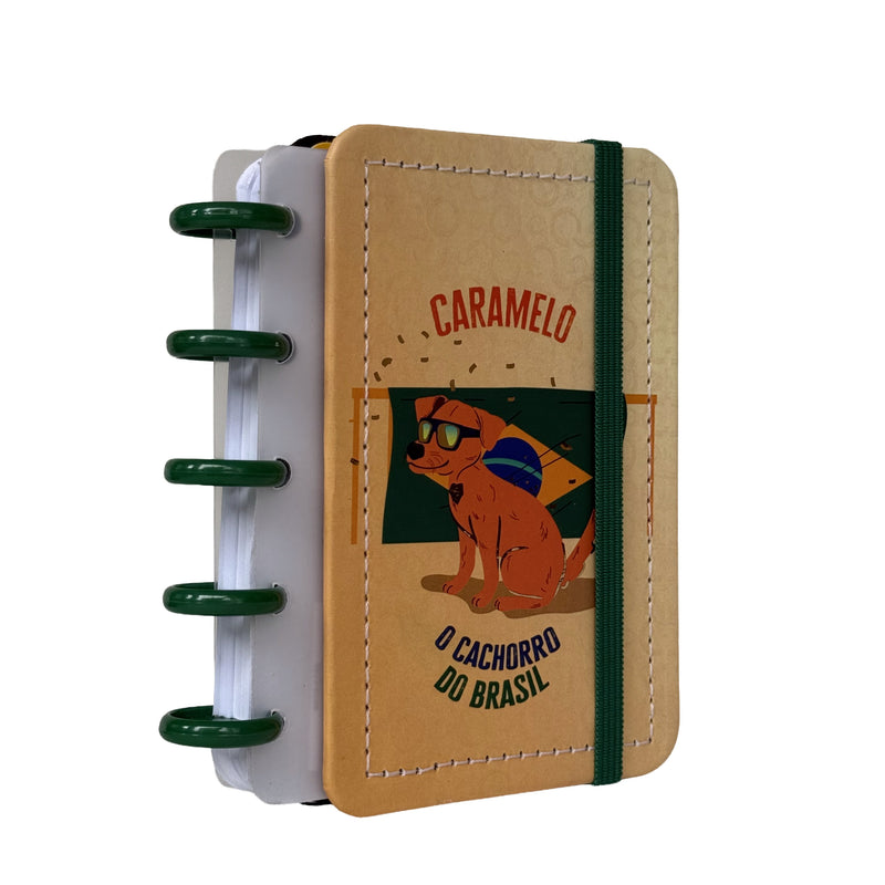 CADERNO DISKÔ CARAMELO BRASIL POCKET