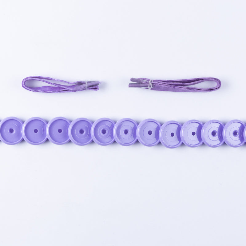 KIT 13 DISCOS + ELASTICO LILAS 24MM