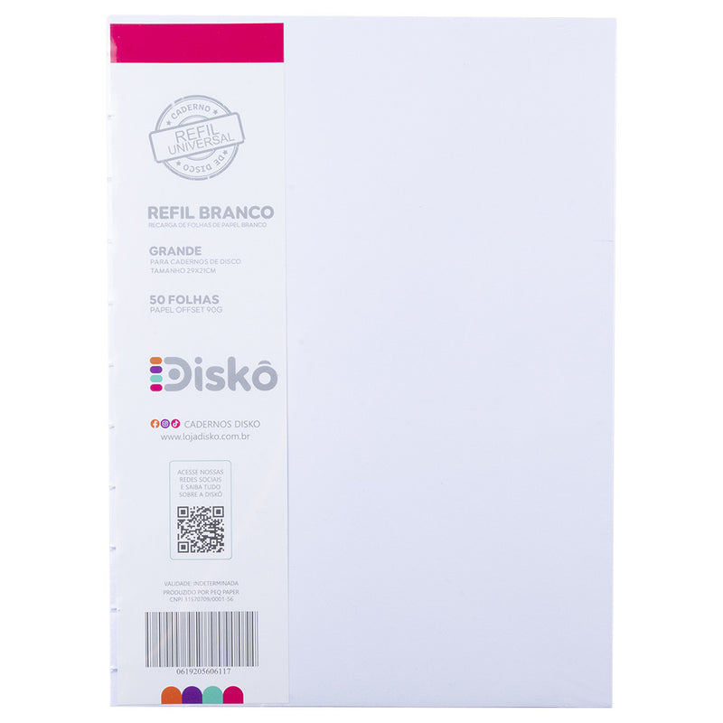 REFIL DISKÔ 50 FLS BRANCAS G