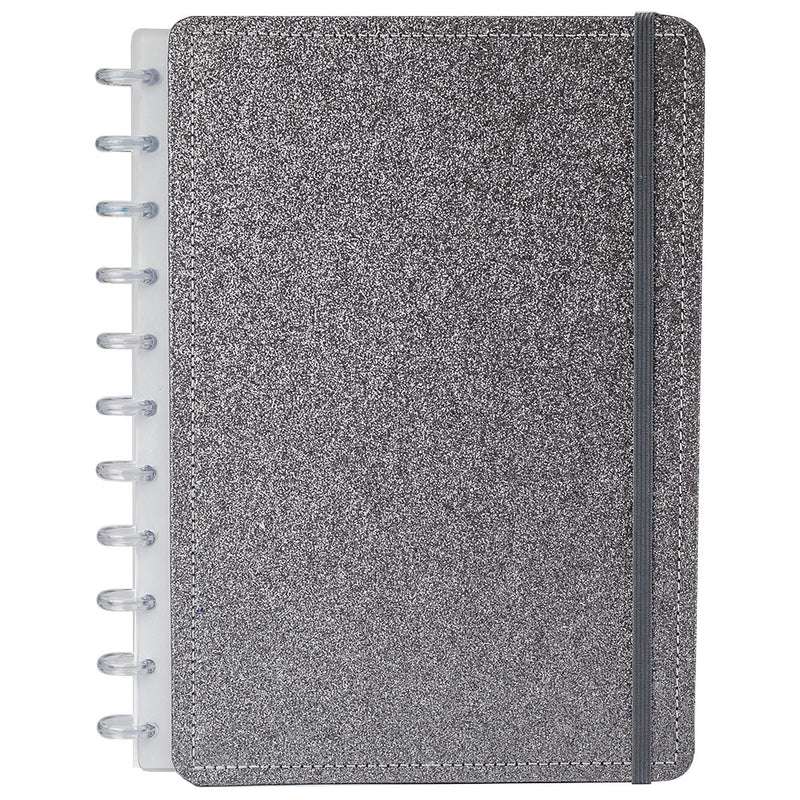 CADERNO DISKÔ SHINE PRATA G