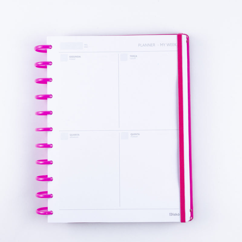 CADERNO UNIVERSITARIO DISKÔ PINK