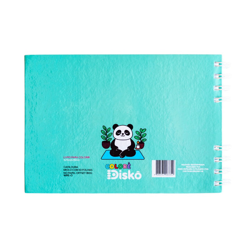 LIVRO COLORIR PANDA WIRE-O