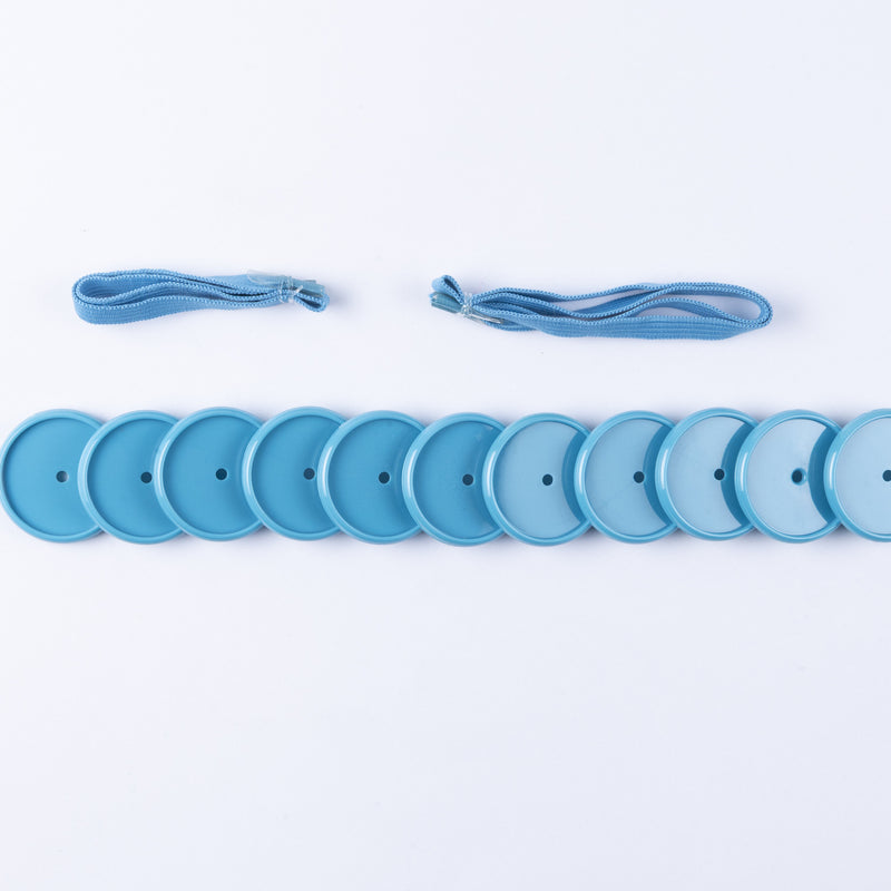 KIT 11 DISCOS + ELASTICO AZUL PACIFICO 35MM